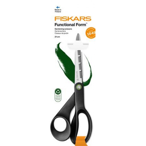 Fiskars Olló kerti 21cm Functional Form Renew fekete