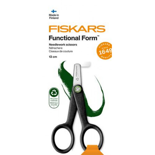 Fiskars Hímzőolló 13cm Functional Form Renew fekete