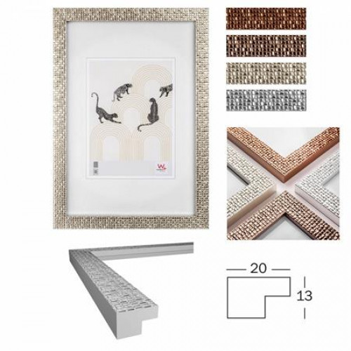 Képkeret műanyag 10x15cm Mosaic réz