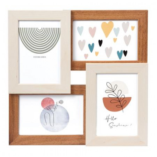 Képkeret galéria fa 4db 10x15 Goldbuch Rio barna-natúr