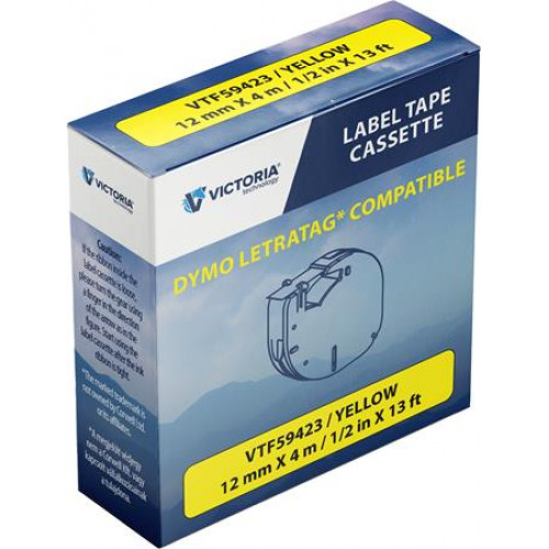 Victoria Technology Feliratozógép szalag 12mmx4m sárga