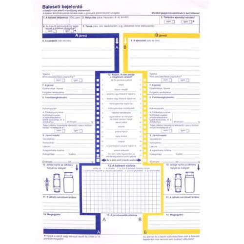 Victoria Paper Nyomtatvány baleseti bejelentő 2 példány A4 KO2404