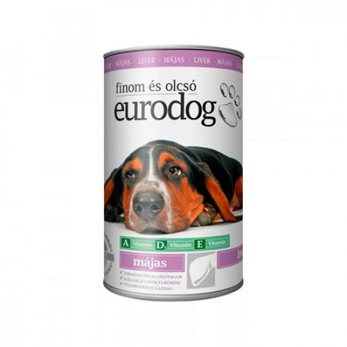 Eurodog Kutyaeledel konzerv 1240g májas