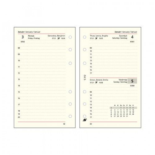 Saturnus Kalendárium betét tervező napi S chamois 2025