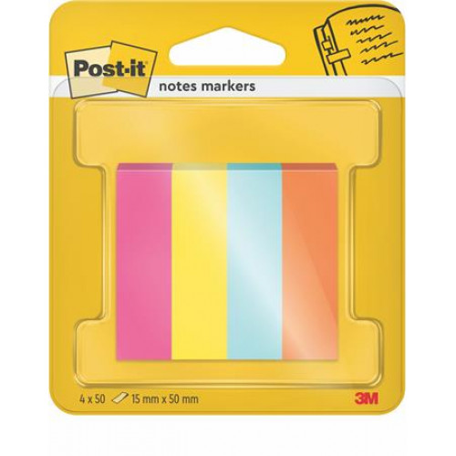 3M Postit Jelölőcímke papír 4x50lap 15x50mm Poptimistic vegyes
