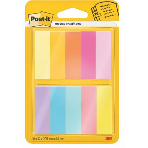 3M Postit Jelölőcímke papír 10x50lap 15x50mm vegyes