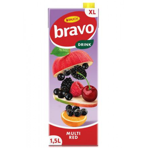 Rauch Gyümölcsital 12 1,5l Bravo piros multivitamin