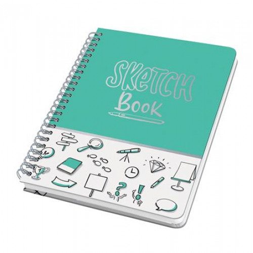 Sigel Spirálfüzet 162x215mm pontrácsos 60lap keményfedeles Jolie Sketch Book