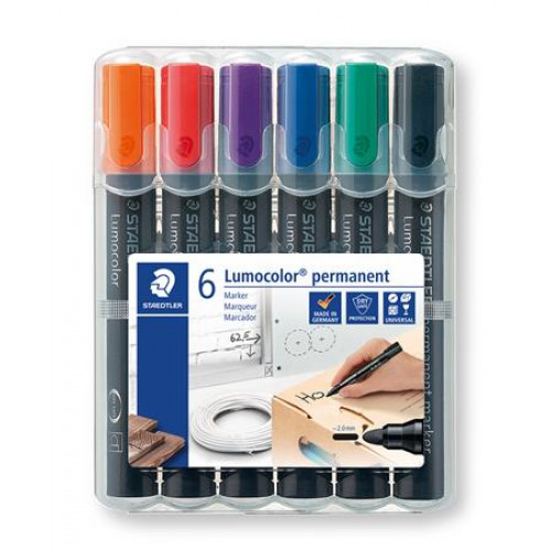 Staedtler Alkoholos marker készlet 2mm kúpos Lumocolor 352 6 különböző szín