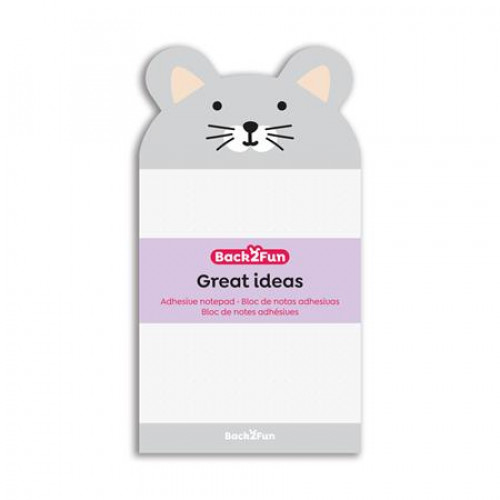Apli Egérkés öntapadó jegyzettömb 90×165mm 60lap Back2Fun szürke