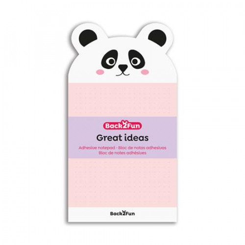 Apli Pandás öntapadó jegyzettömb 90×165mm 60lap Back2Fun rózsaszín