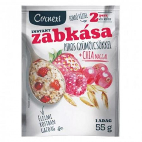 Cornexi Zabkása 55g piros gyümölcsös-chia maggal