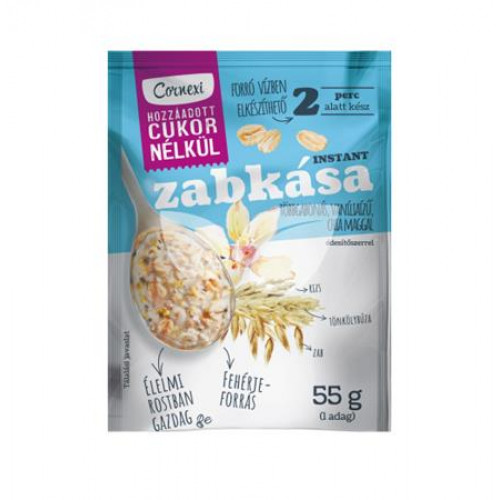 Cornexi Zabkása 55g többgabonás chiával és quinoával hozzáadott cukor nélkül