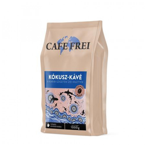 Cafe Frei Kávé pörkölt szemes 1000g Karib-szigetek kókuszos