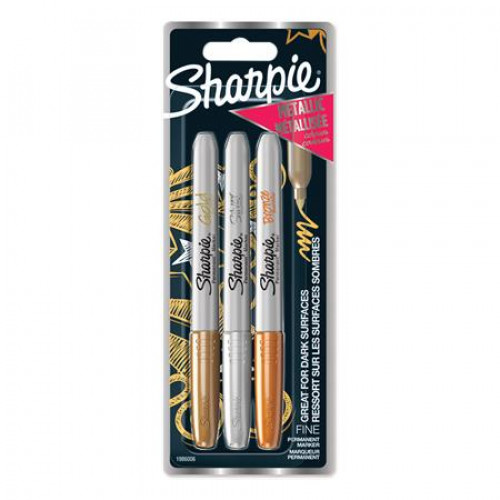 Sharpie Alkoholos marker készlet 1,4mm kúpos Metallic 3 különböző szín