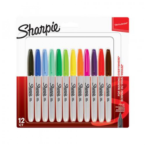 Sharpie Alkoholos marker 1mm kúpos Fine Point 12 különböző szín