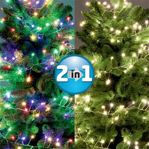 Home Fényfüzér kül- és beltéri 600db microLED színes/melegfehér 9m