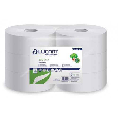 Lucart Toalettpapír 2 rétegű nagytekercses 240m 26cm átmérő Eco 26 J fehér