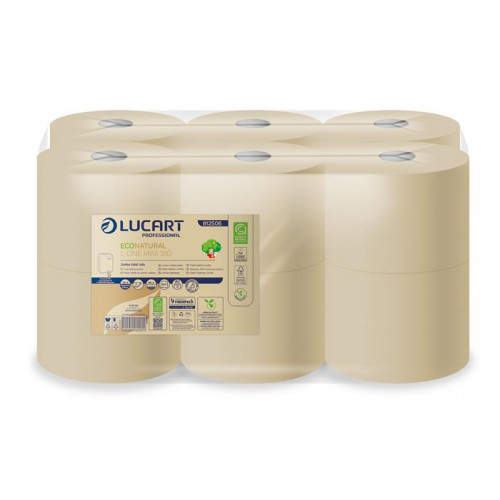 Lucart Toalettpapír 2 rétegű 180m EcoNatural L-One mini 180 havanna barna