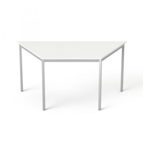 Mayah Általános asztal fémlábbal trapéz alakú 75x150/75cm Freedom SV-41 fehér