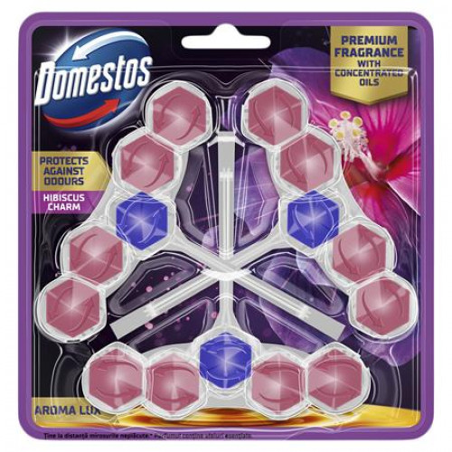 Domestos WC illatosító golyók 3x50gr Aroma Lux hibiszkusz