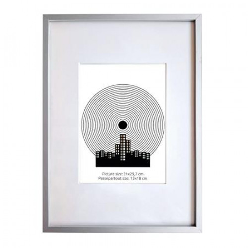 Képkeret 21x29,7cm aluminium keret Fotoplus ezüst