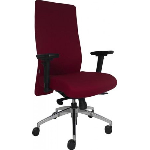 Irodai forgószék fém lábkereszt magas háttámla ülésmélység állítás Boston  bordó