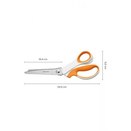 Fiskars Olló cikkcakk 24,2cm SoftGrip fehér/narancssárga