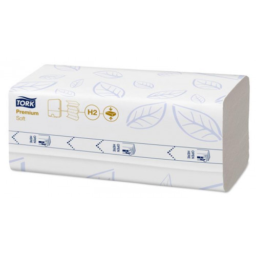 Tork Kéztörlő tömörített Interfold 2 réteg 170lap H2 rendszer Premium Xpress Soft Multifold fehér (100888)