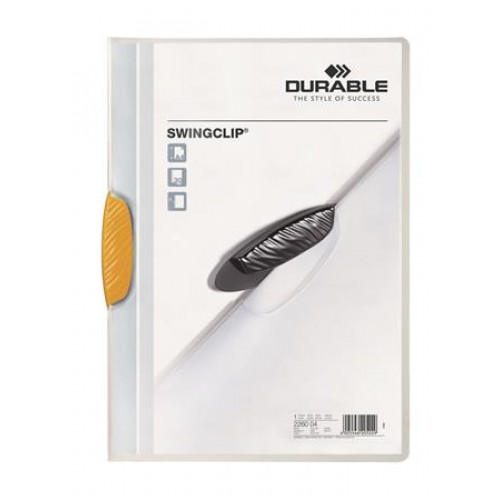 Durable Gyorsfűző klipes A4 Swingclip 30 sárga