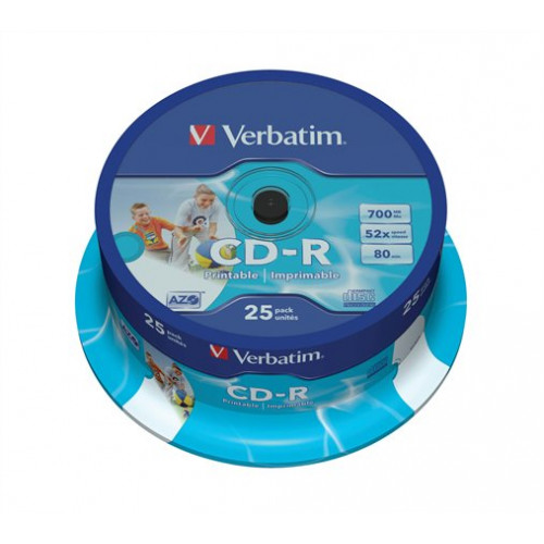Verbatim CD-R lemez nyomtatható matt ID 700MB 52x hengeren