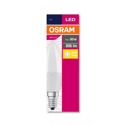 Osram LED izzó E14 gyertya B38 7W 806lm 2700K (MF) Value