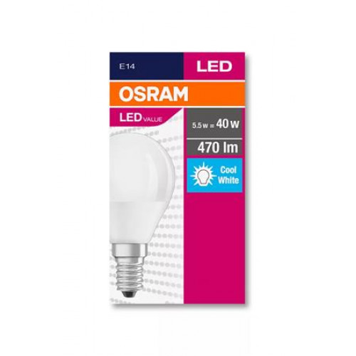 Osram LED izzó E14 kisgömb P45 5,7W 470lm 4000K (HF) Value
