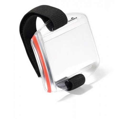 Durable Azonosítókártya tartó 1db kártyához karra rögzíthető áttetsző