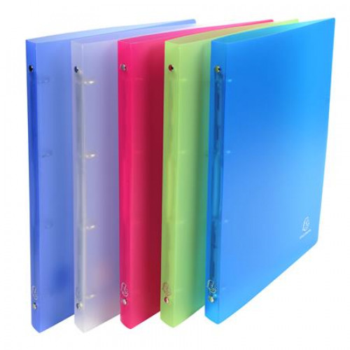 Exacompta Gyűrűs könyv 4 gyűrű 20mm A4 PP vegyes színek