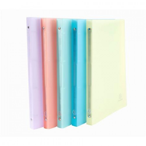 Exacompta Gyűrűs könyv 4 gyűrű 20mm A4 PP vegyes pasztell színek