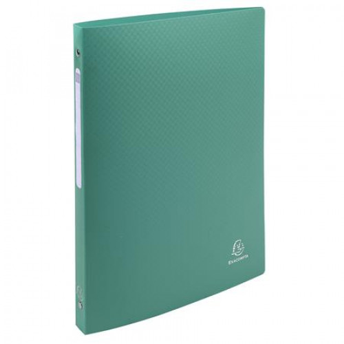 Exacompta Gyűrűs könyv 4 gyűrű 20mm A4 PP címkével sötétzöld