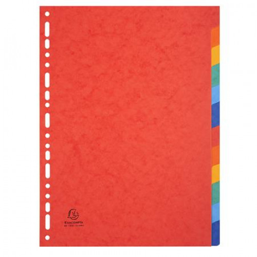 Exacompta Regiszter karton A4 12 részes színes