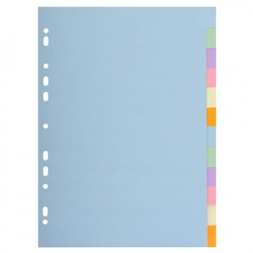 Exacompta Regiszter karton A4 12 részes pasztell színek