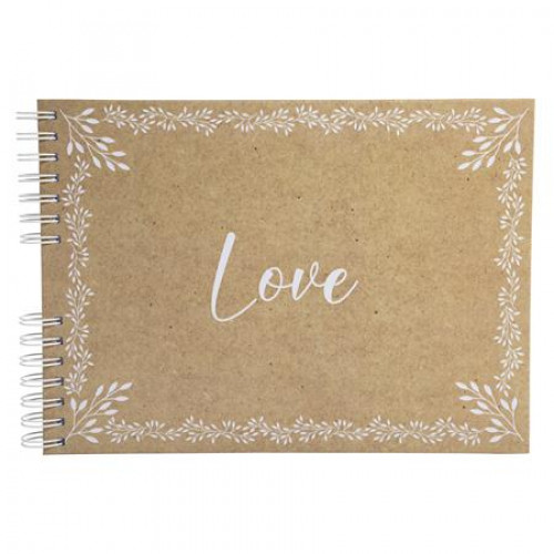 Exacompta Fotóalbum spirál 32x22cm 25lap KRAFT mintás