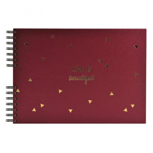 Exacompta Fotóalbum spirál 32x22cm 25lap Life piros