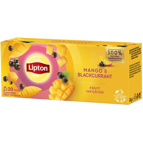 Lipton Gyümölcstea 20x1,7g mangó-feketeribizli