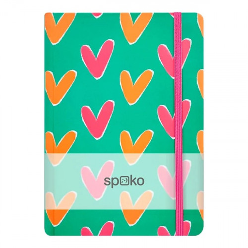 Spoko Jegyzetfüzet A5 vonalas 96lap keményfedeles Szivek