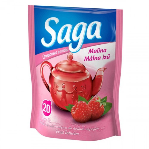 Saga Gyümölcstea 20x1,7g málna