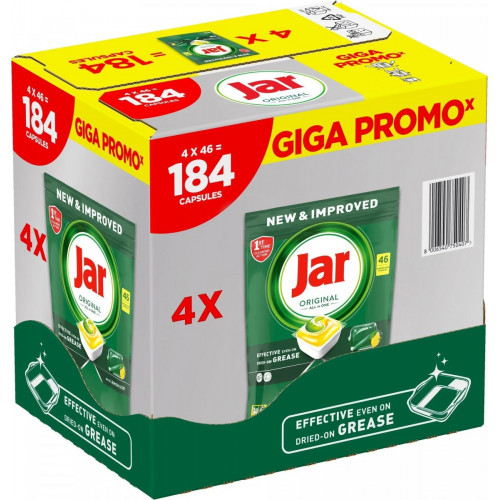 Jar Mosogatógéptabletta 184db GIGA All in One Original Lemon