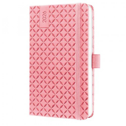 Sigel Naptár A6 heti 2026 kemény borító Jolie rózsaszín