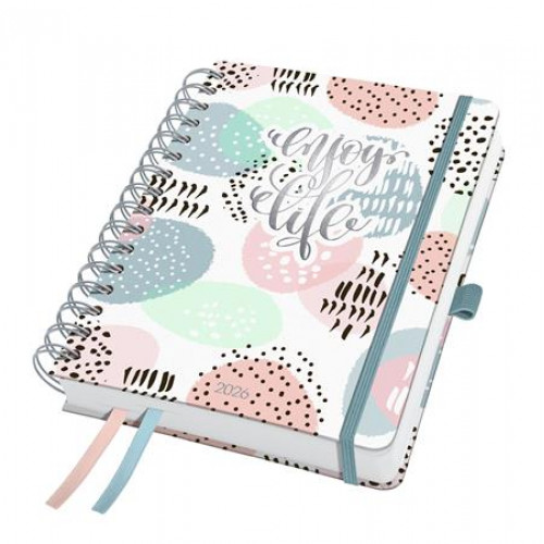 Sigel Naptár spirál A5 heti 2026 kemény borító Jolie Rose Inspiration