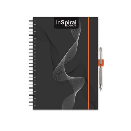 Dayliner Naptár tervező A5 heti InSpiral fekete-narancs (2026)