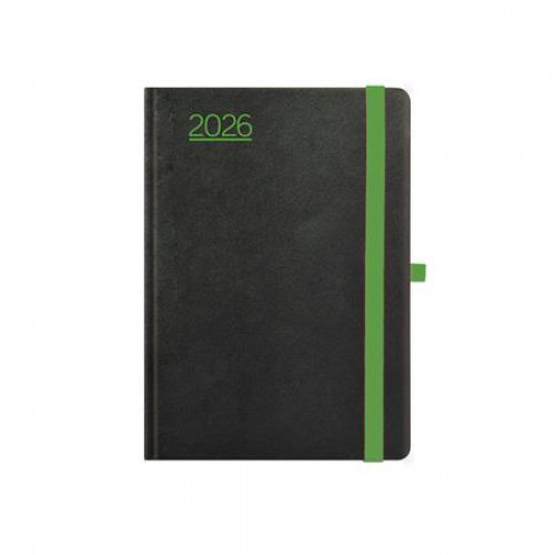 Toptimer Naptár tervező A5 heti Nero fekete-zöld (2026)