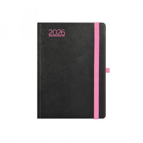 Toptimer Naptár tervező A5 heti Nero fekete-pink (2026)